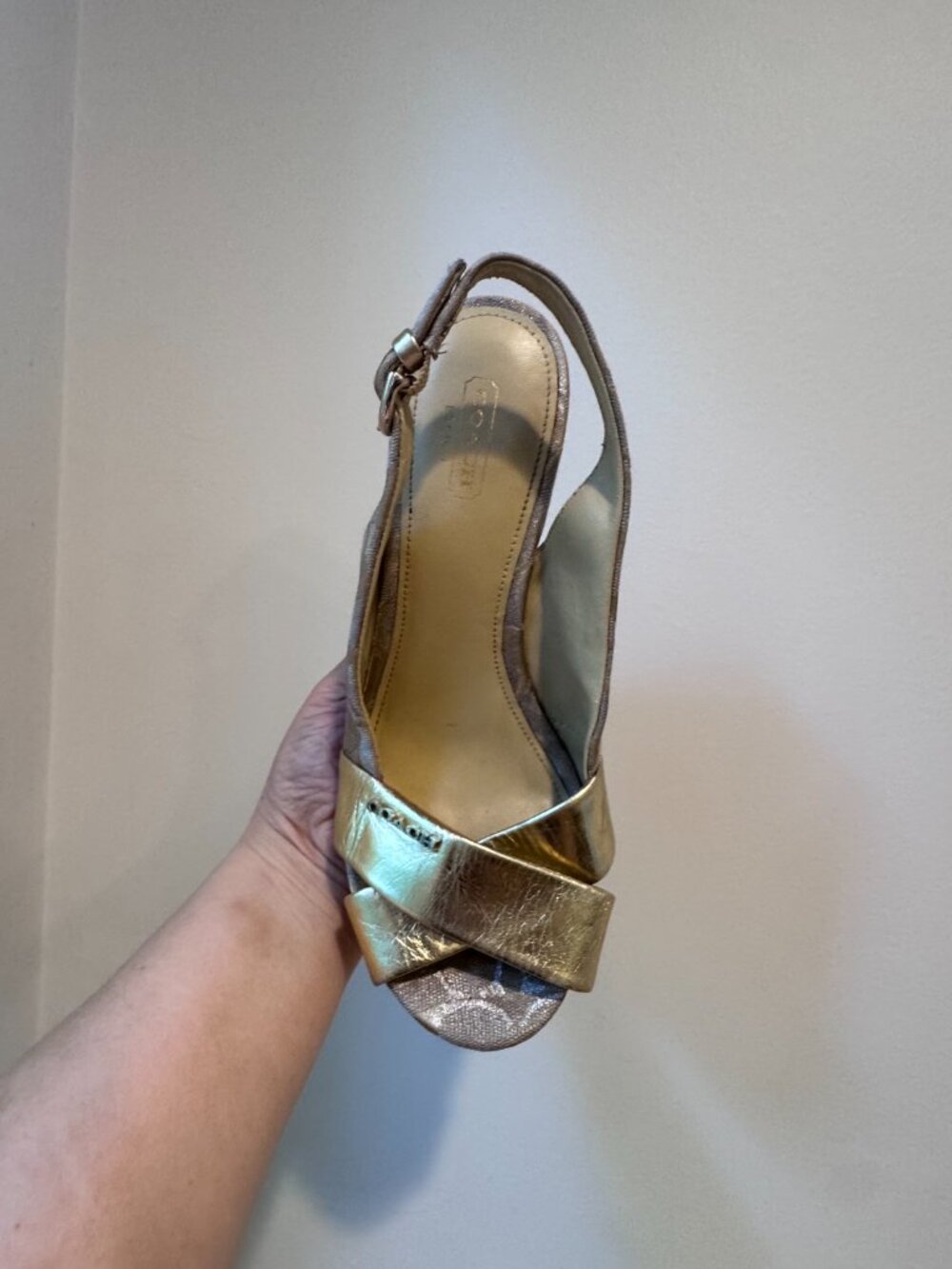 Coach Jessy Signature Cork Wedge Sandals – Gray – Women’s 7.5B 🤍🔥 - Picture 3 of 14